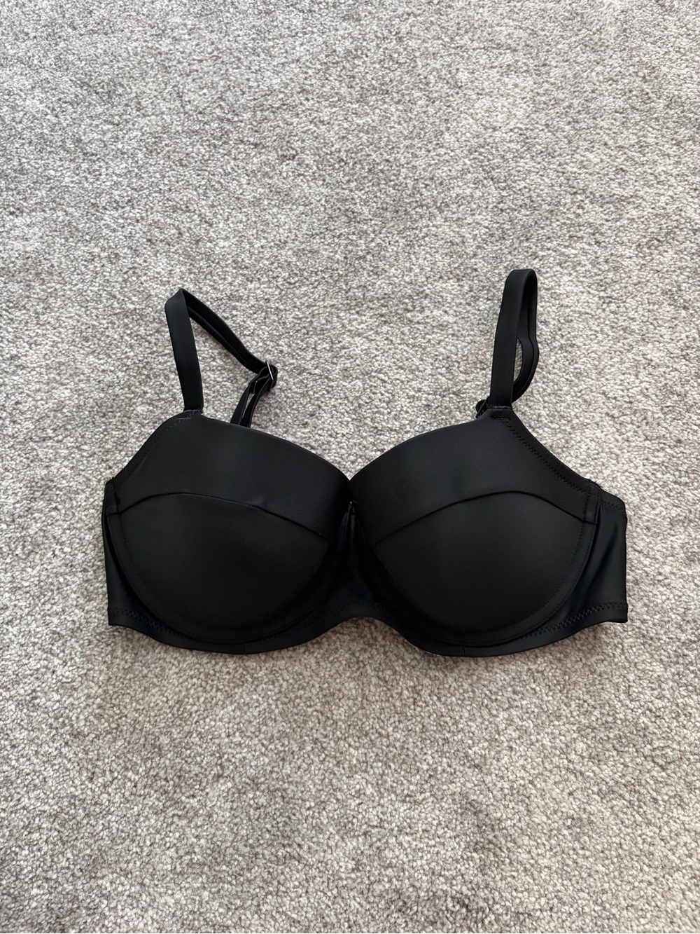 aerie Black Bikini Top with Underwire Support